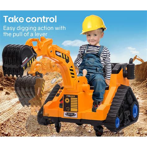 sit on excavator for kids